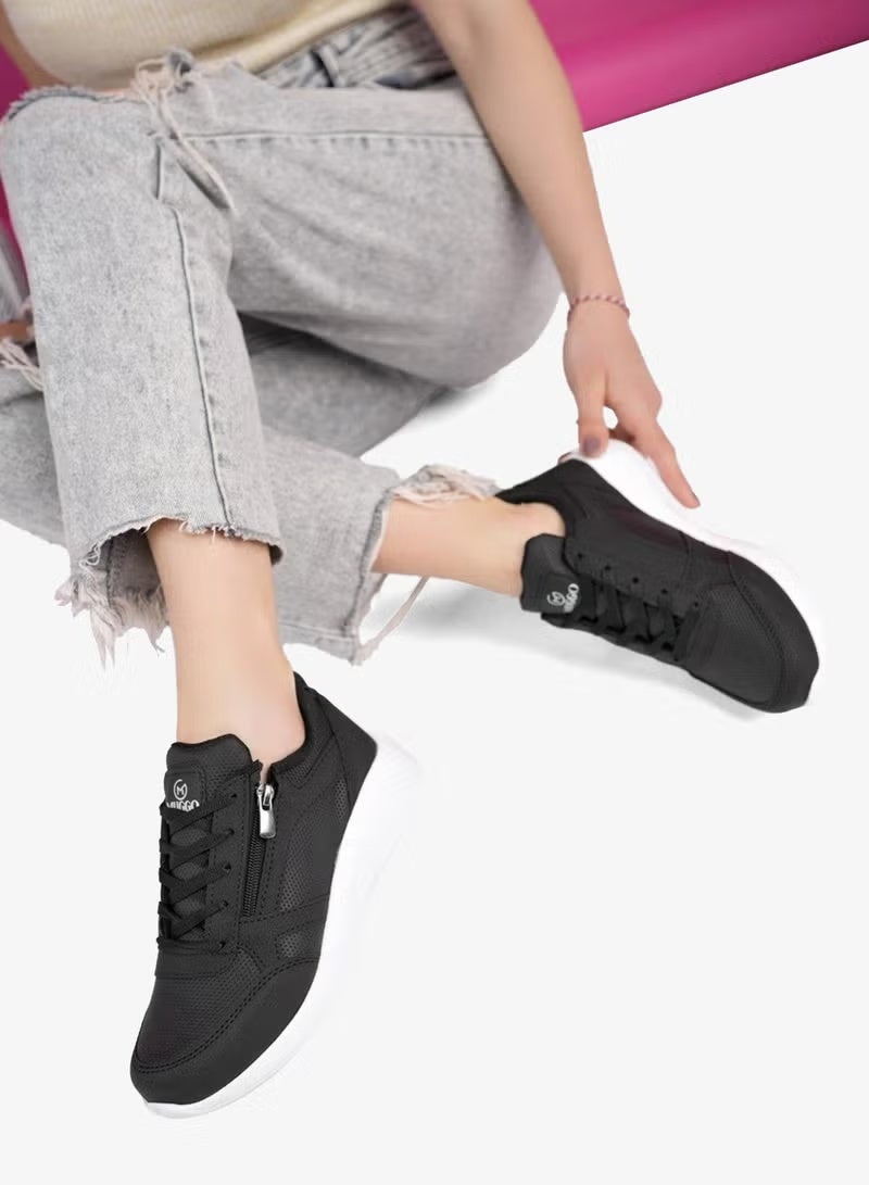 muggo Asia Guaranteed Women's Orthopedic Daily Lace-Up Side Zipper Comfortable Sneaker Sports Shoes - Image 1